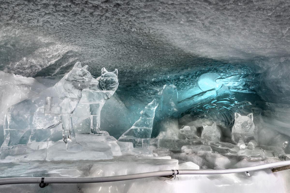 Gletscher Palast in Zermatt - Thema Globale Erwärmung