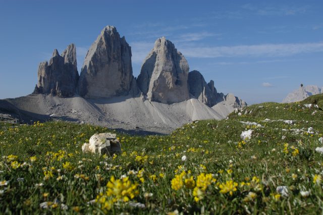 Die Drei Zinnen nahe Innichen in Südtirol.