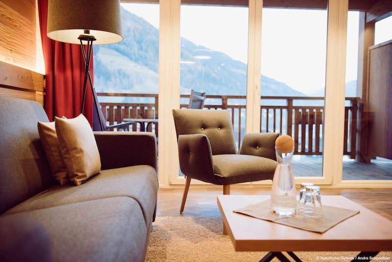 Living room © Naturhotel Outside / Andre Schoenherr, Hotel nachhaltig