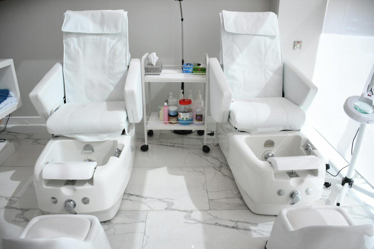 Two massage chairs in a practice 