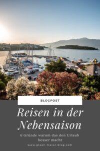 Pinterest Grafik: Reisen in der Nebensaison