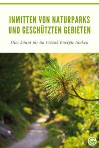 Pinterest Grafik: Urlaub in der Natur, Nationalparks und Naturschutzgebiete
