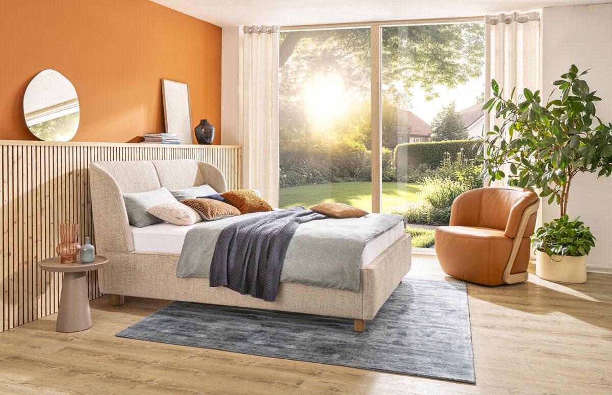 Sustainable bed for hotel and home bedrooms LA SILVA by Segmüller Werkstätten