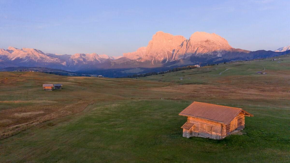 Alpenglühen in den Dolomiten